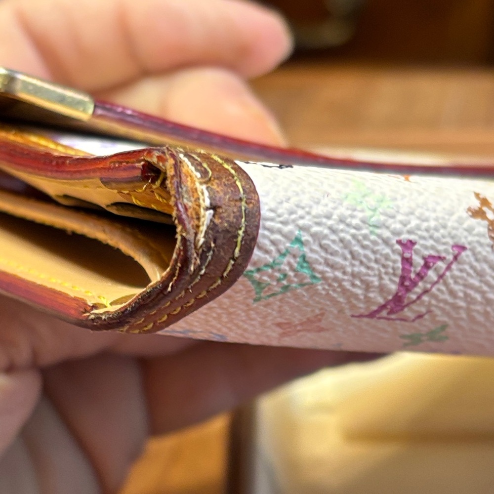 Louis Vuitton White Multicolor Monogram Wallet - Picture 6 of 17